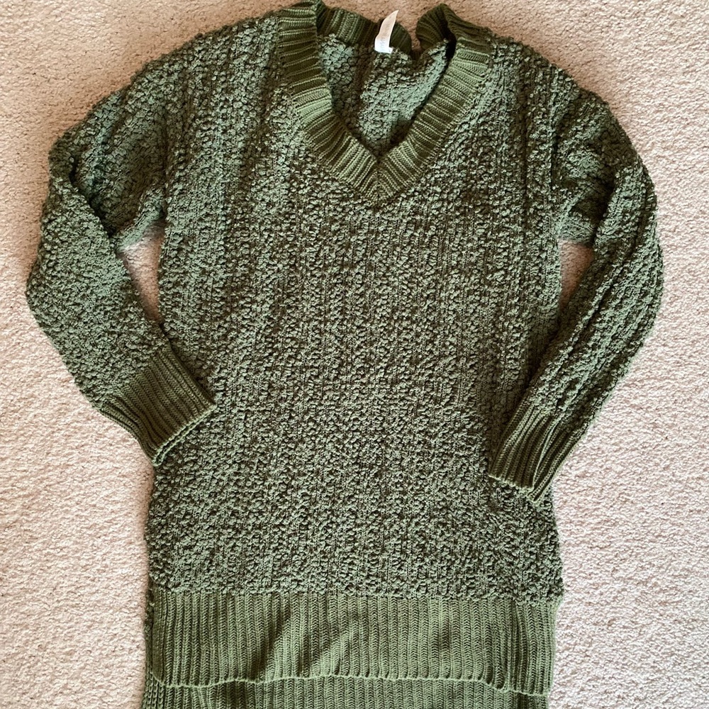 Green Tunic Sweater